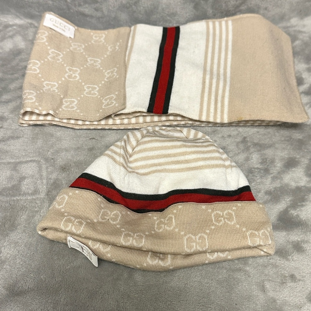 Set Gucci Nikky Wool Scarf & Gucci Beanie